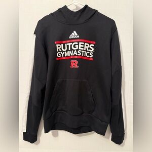 Adidas Black Sweatshirt with Rutgers Gymnastics Logo size S
